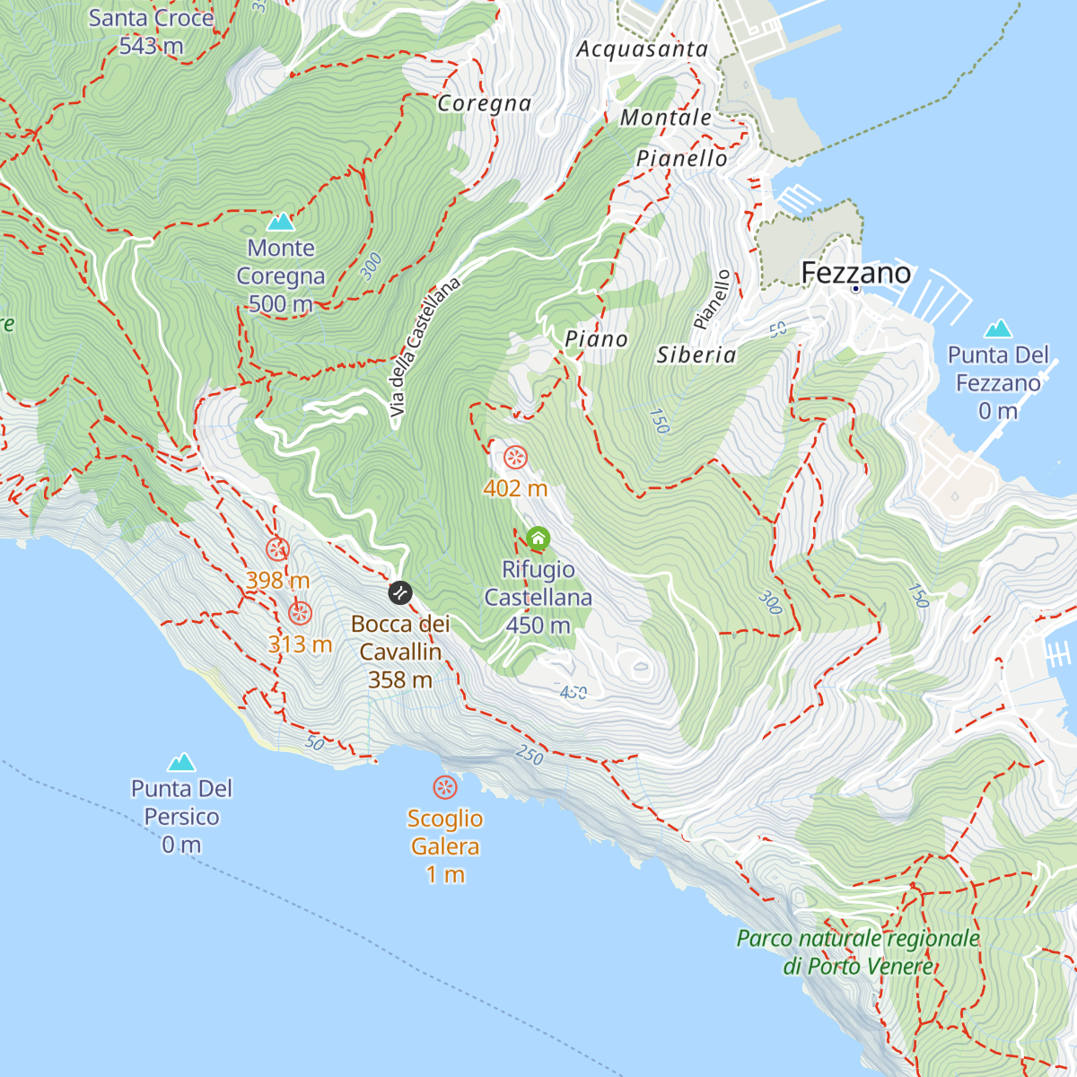 Rifugio Castellana map