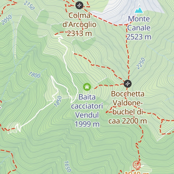 Map of Baita cacciatori Vendul