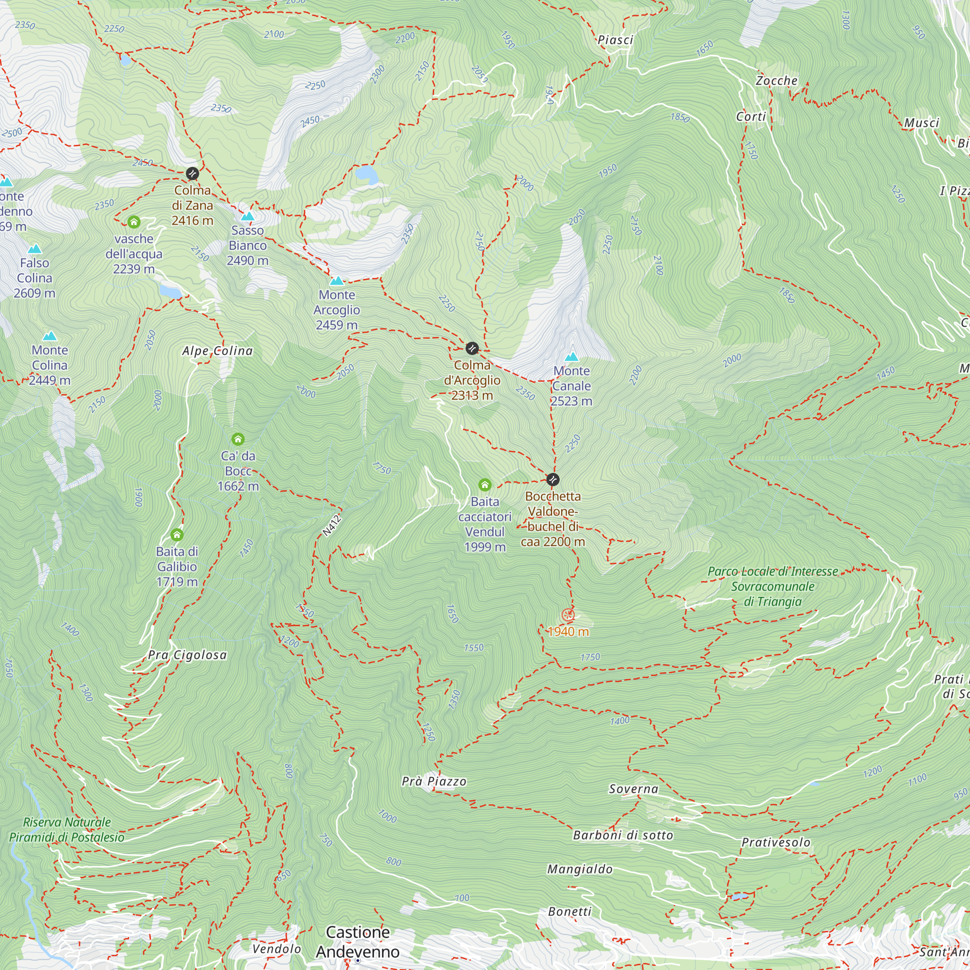 Baita cacciatori Vendul map