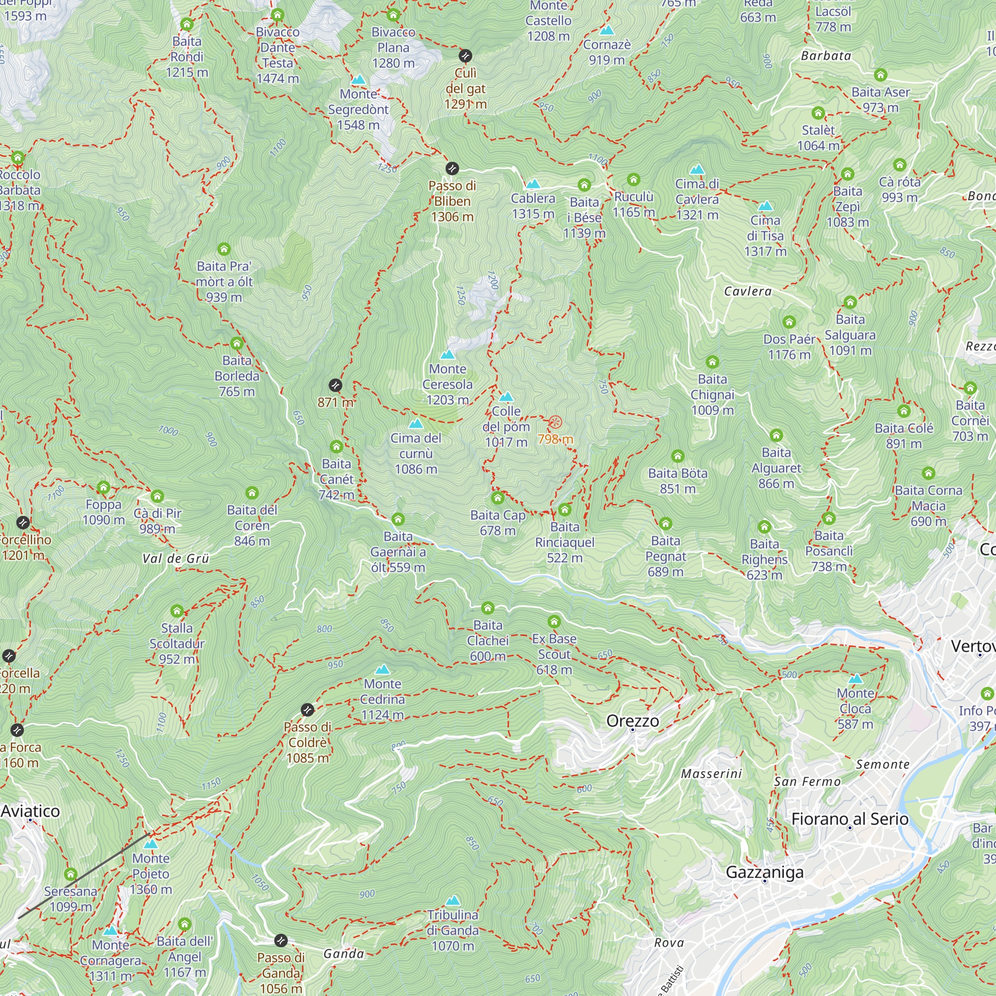 Baita Cap map