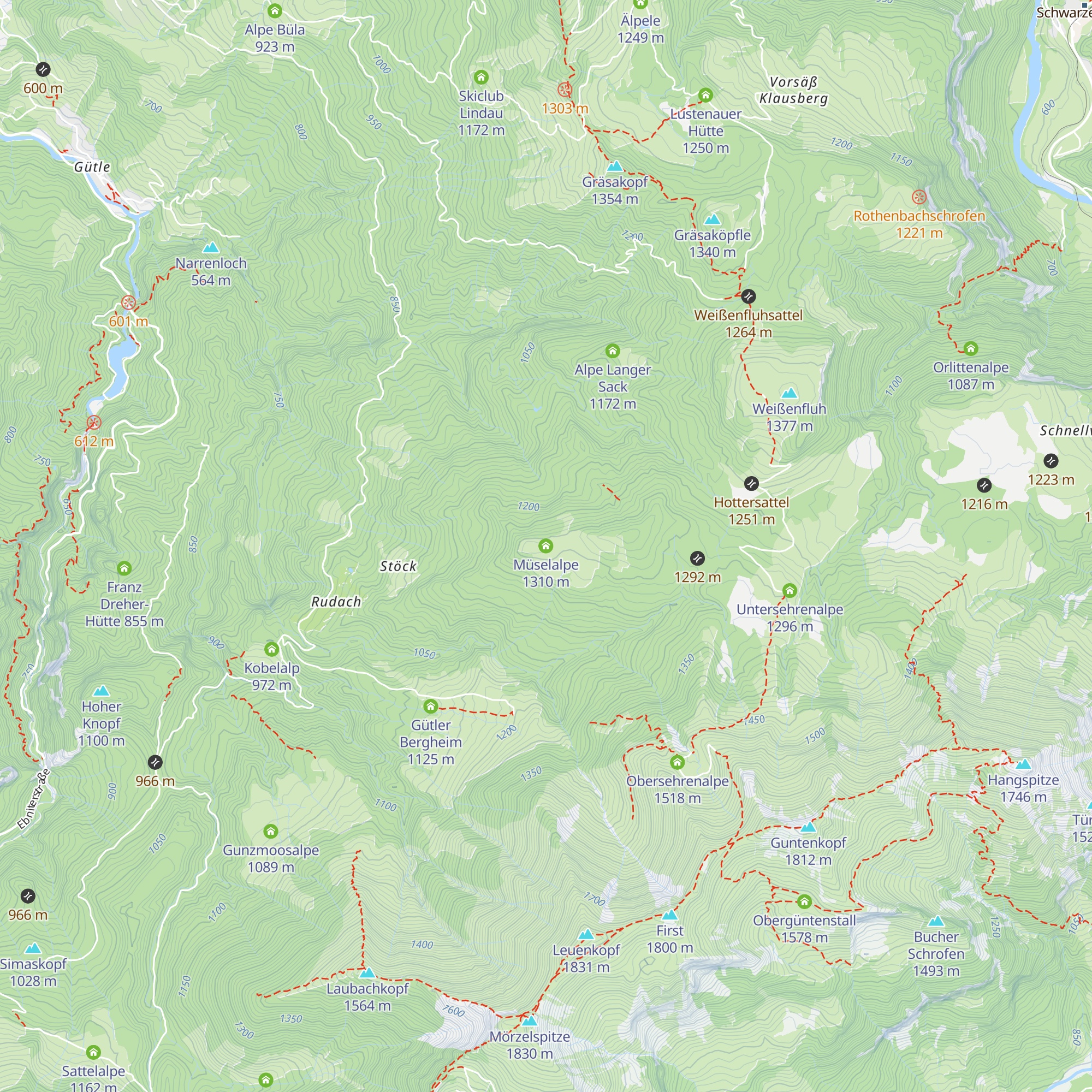 Müselalpe map