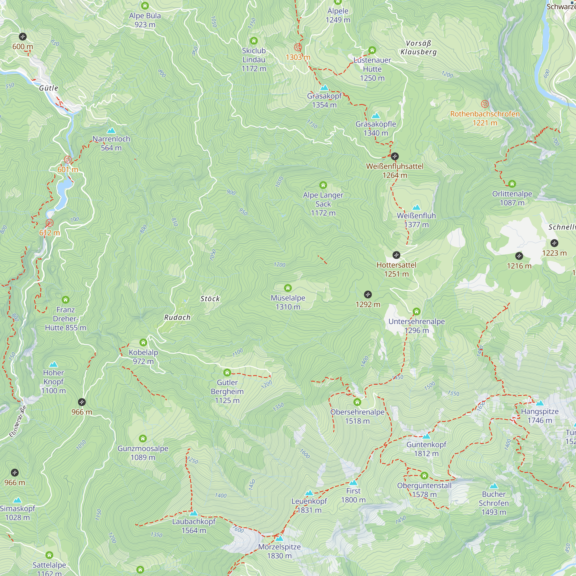 Müselalpe map