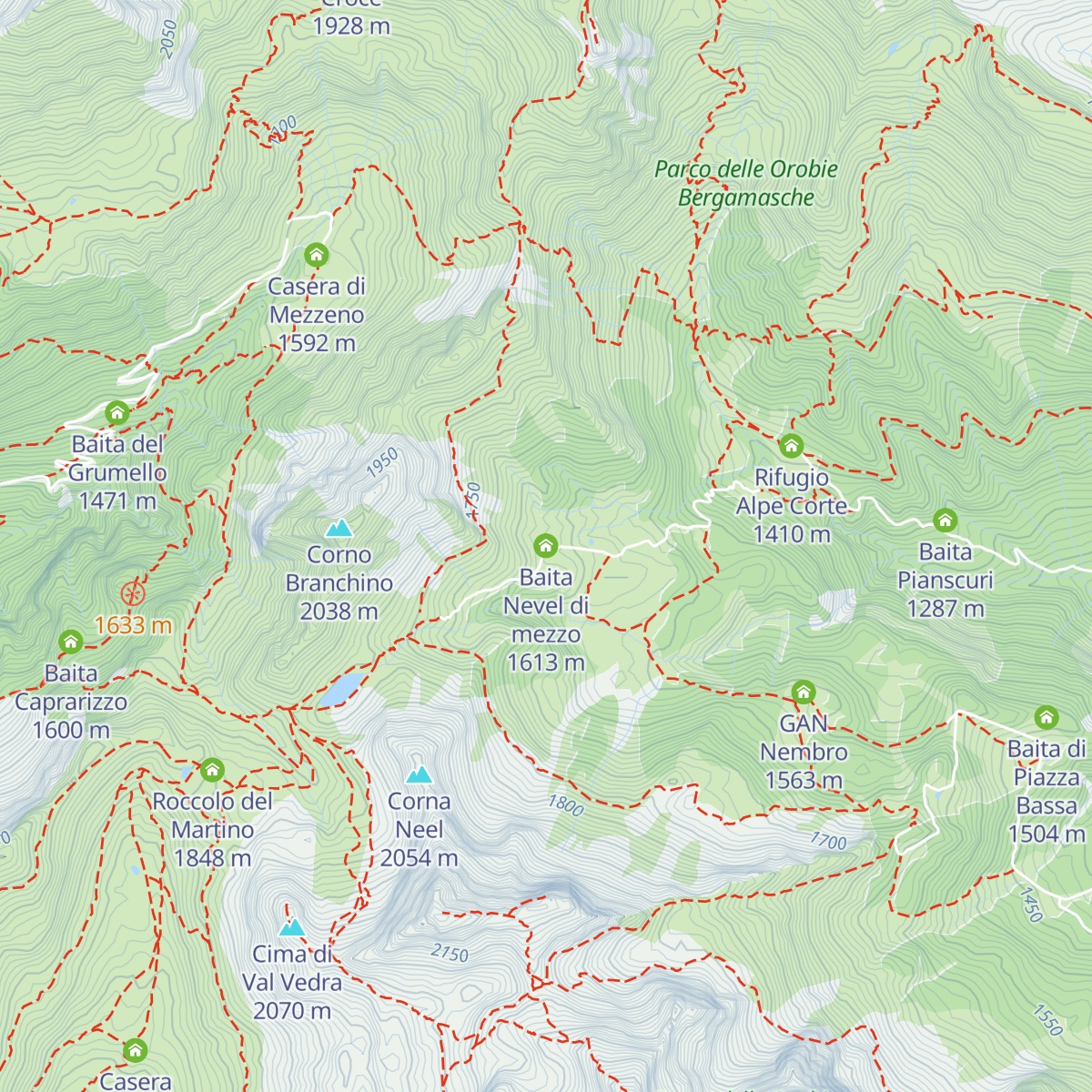 Baita Nevel di mezzo map