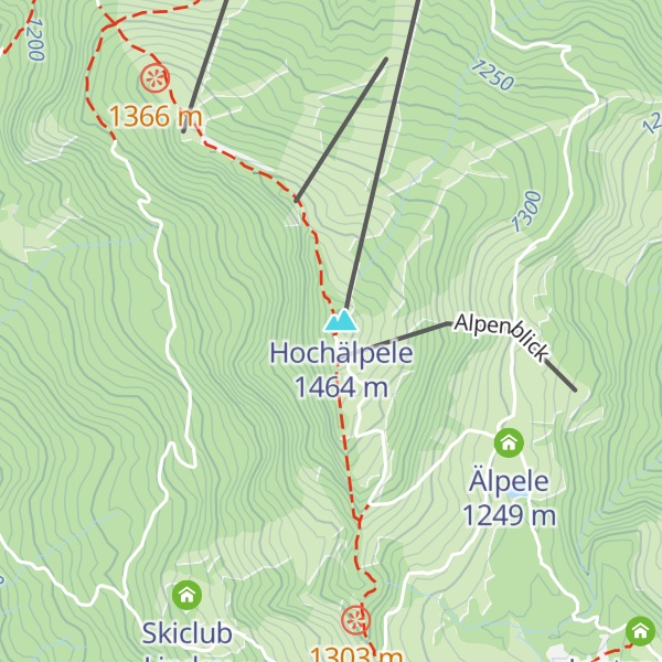 Map of Hochälpelehütte