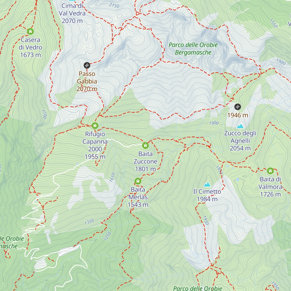 Baita Zuccone map