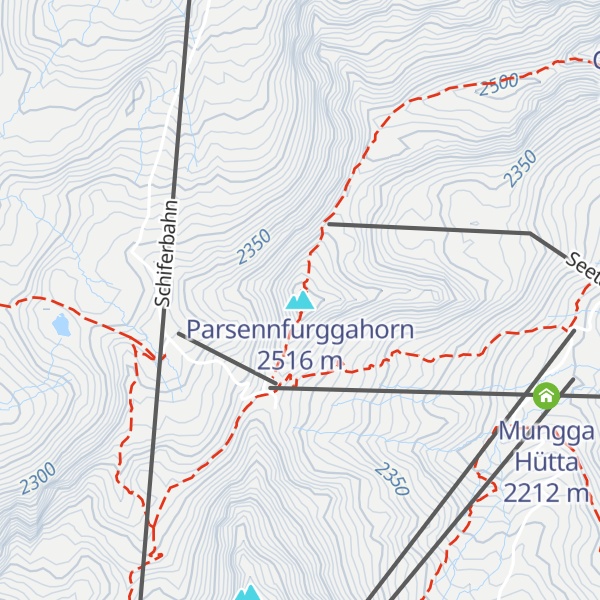 Map of Parsennfurggahorn