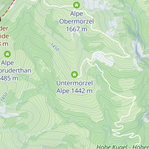 Map of Untermörzel Alpe