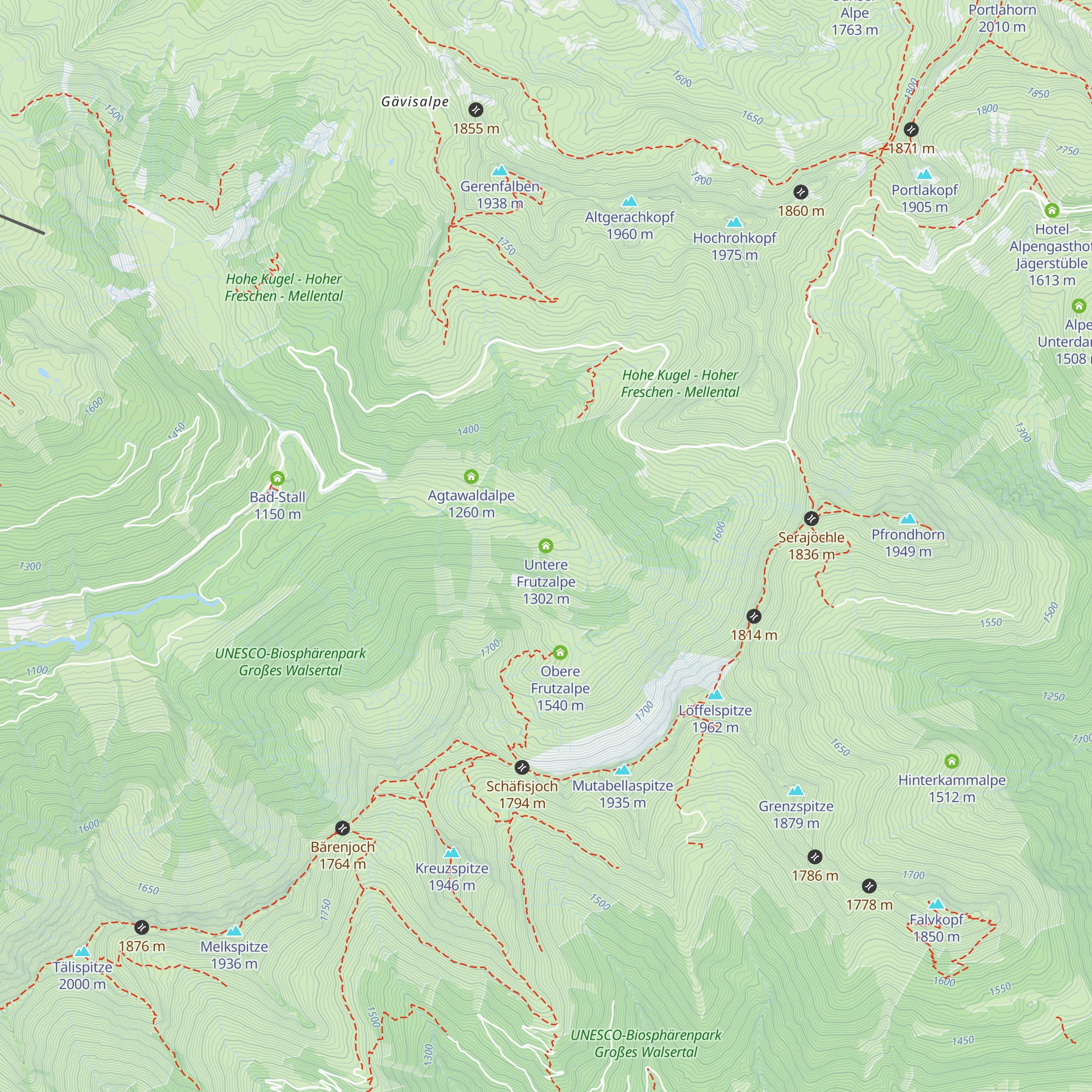Untere Frutzalpe map