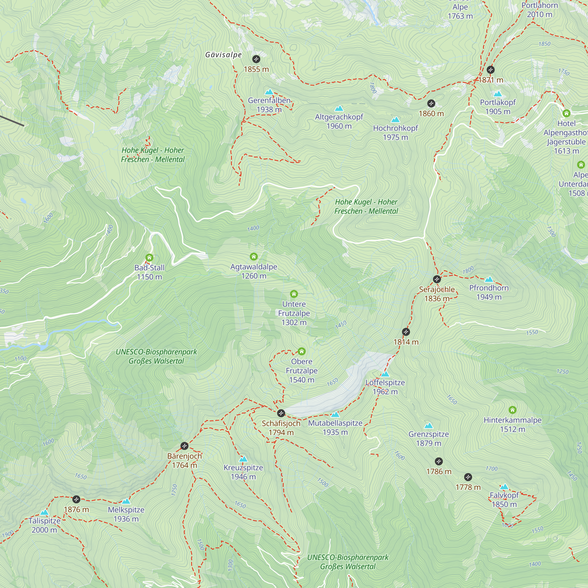 Untere Frutzalpe map