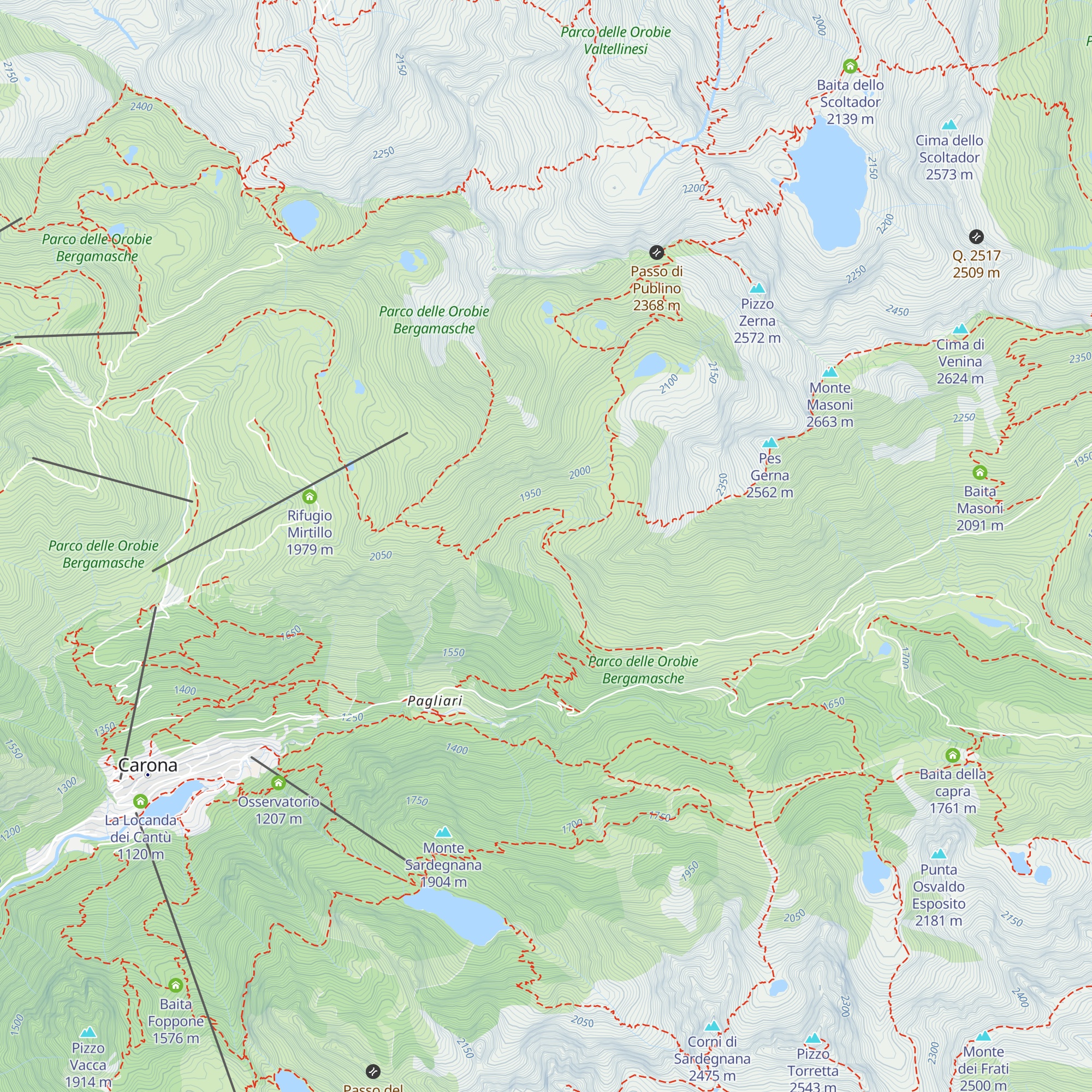 Baita Vecchia map