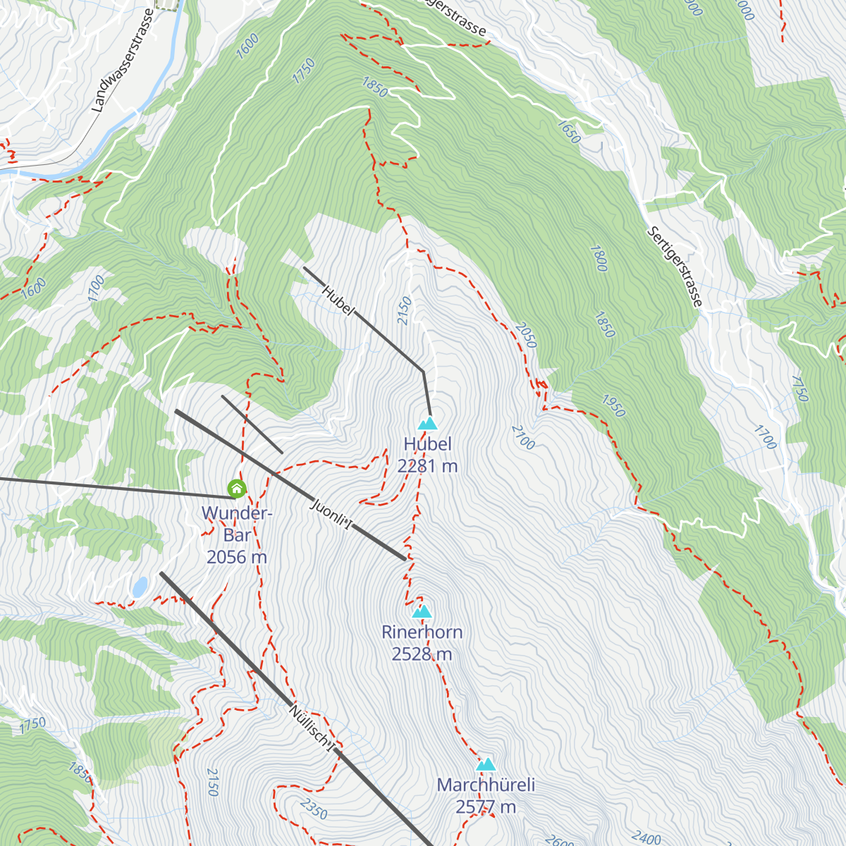 Hubelhütte map