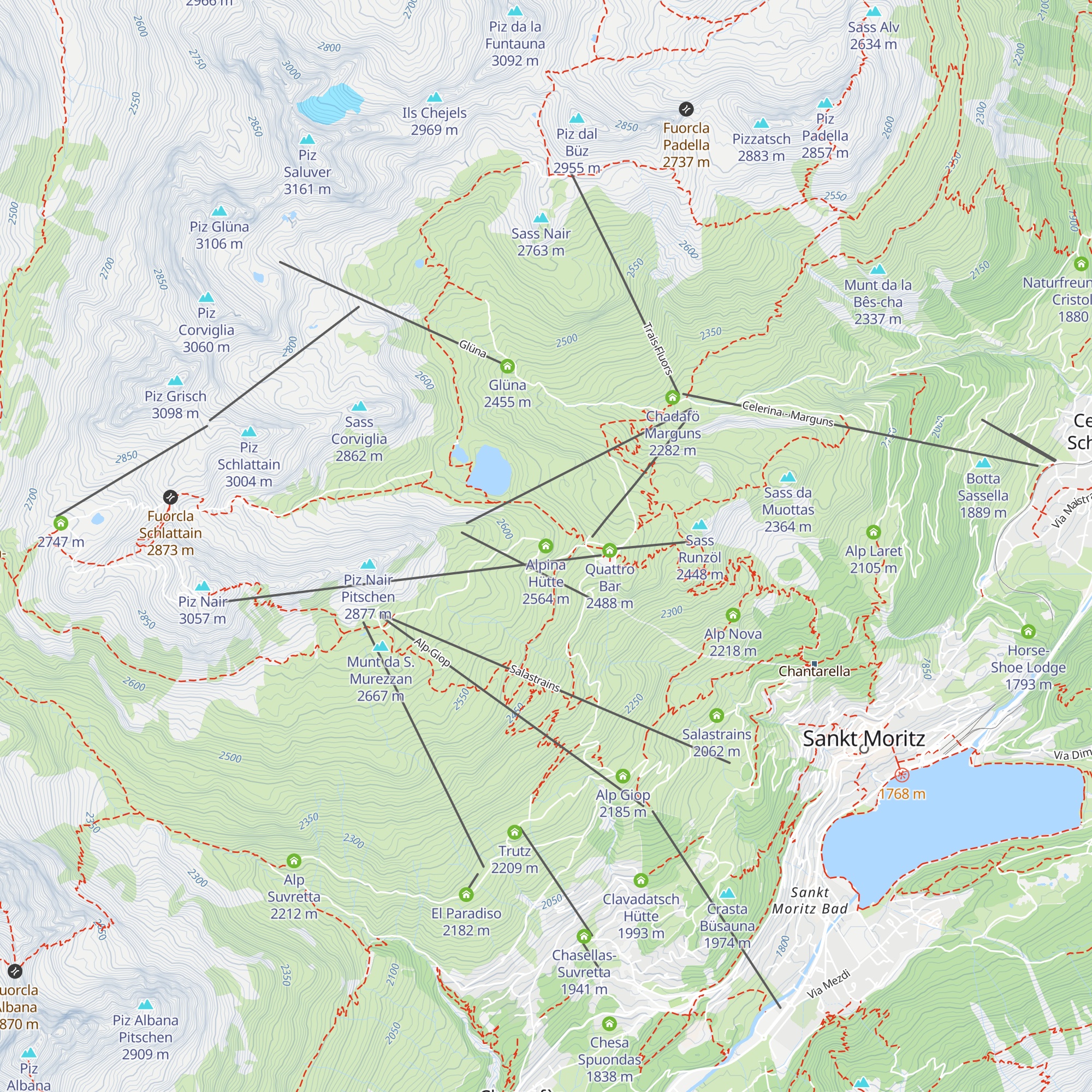 Alpina Hütte map