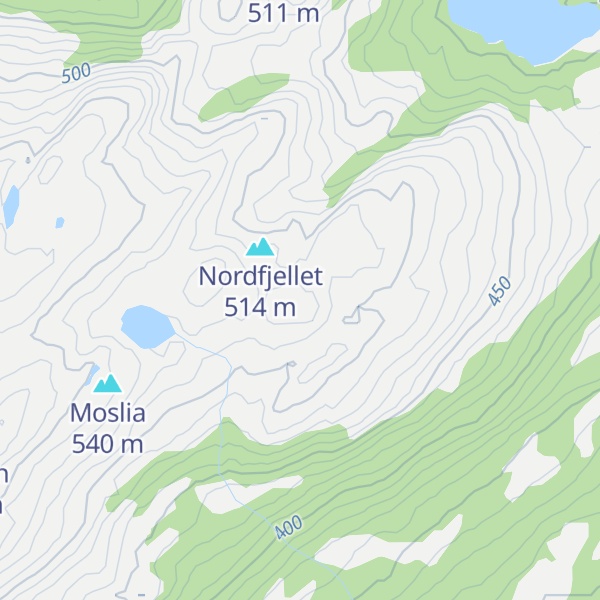 Map of Mosfjellet