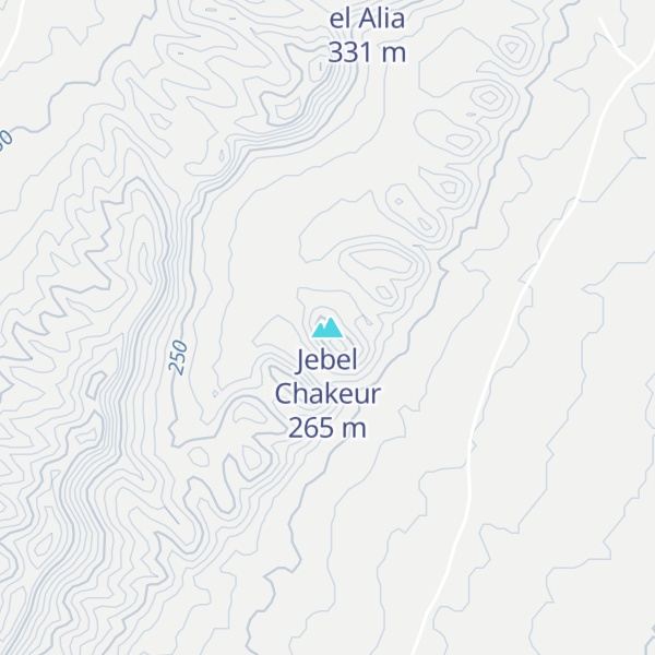 Map of Jebel Chakeur