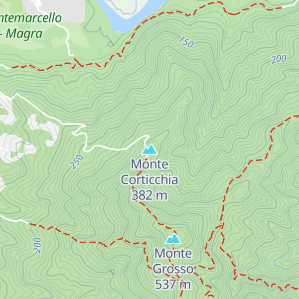 Map of Monte Corticchia