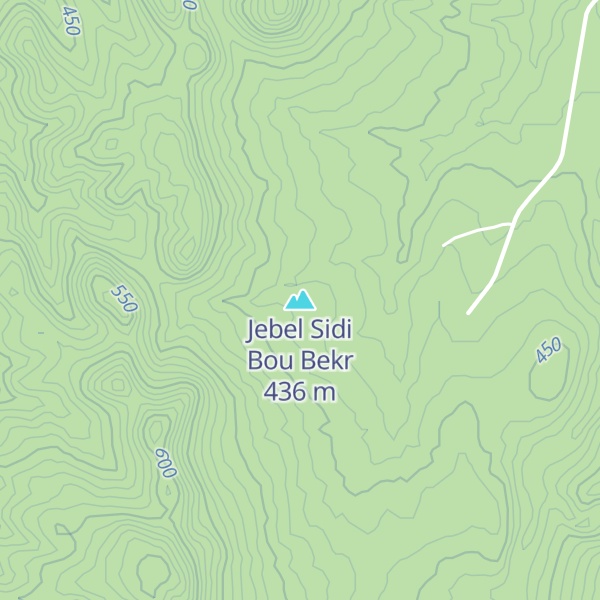 Map of Jebel Sidi Bou Bekr