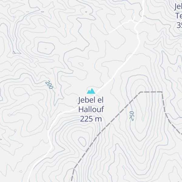 Map of Jebel el Hallouf