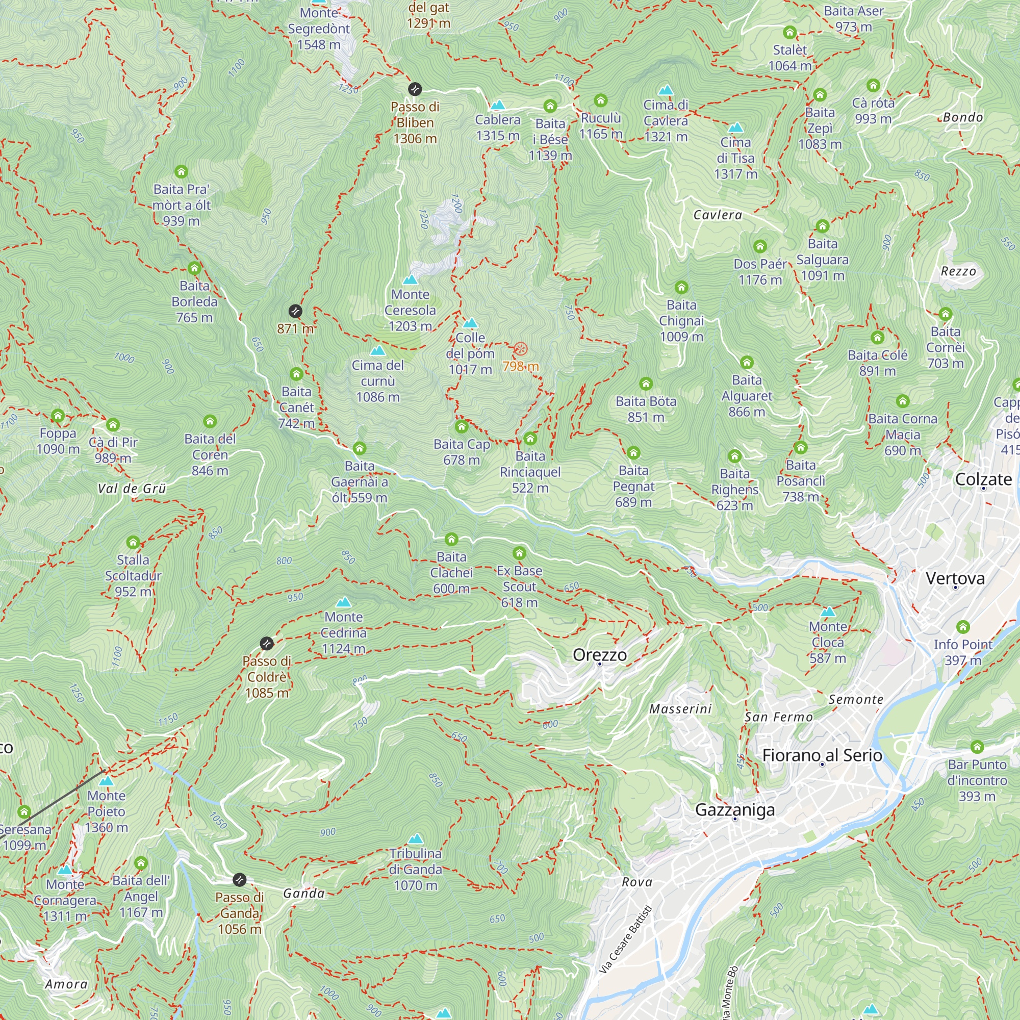 Baita Rosét map