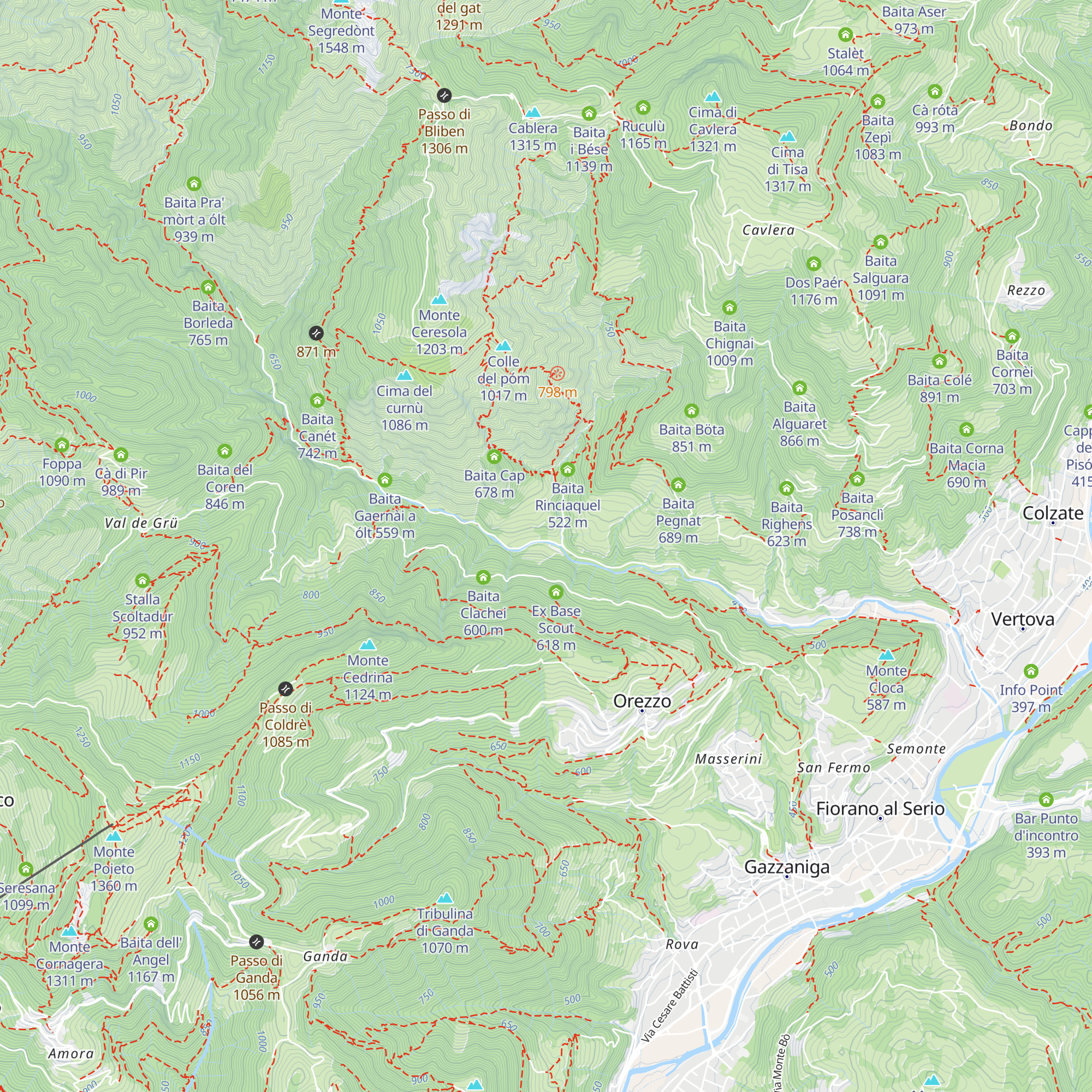 Baita Rosét map