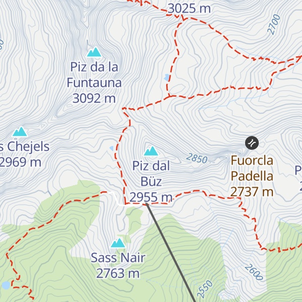 Map of Piz dal Büz