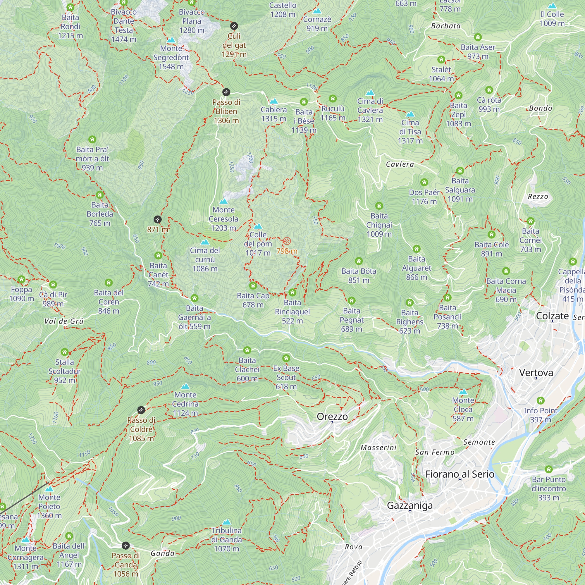 Baita Rinciaquel map