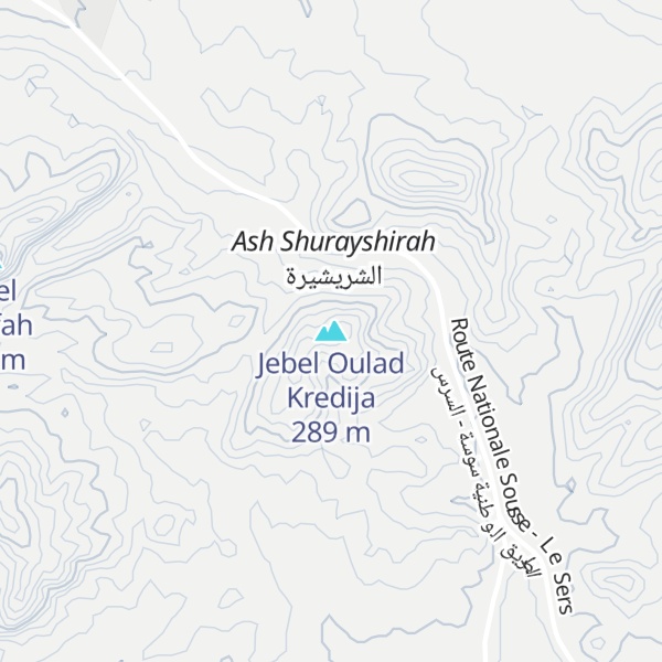 Map of Jebel Oulad Kredija