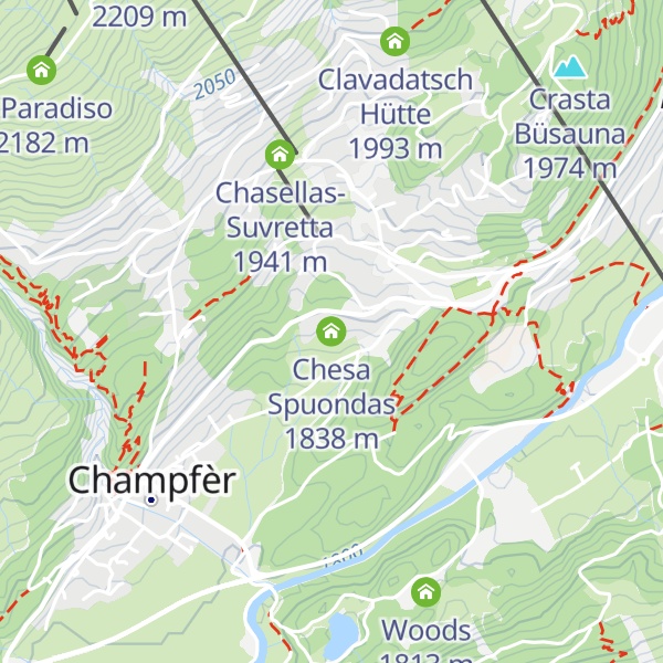 Map of Chesa Spuondas