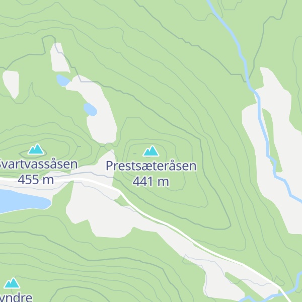 Map of Prestsæteråsen