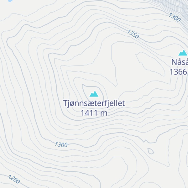 Map of Tjønnsæterfjellet