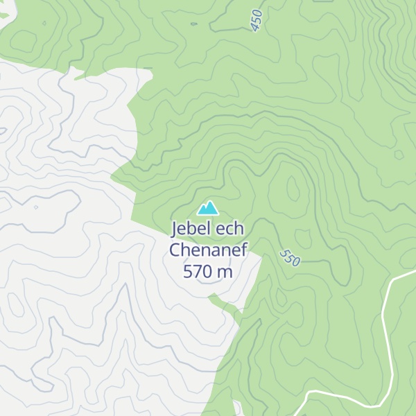 Map of Jebel ech Chenanef