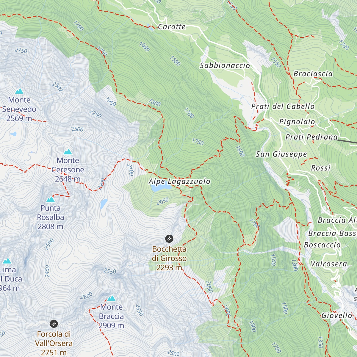 Bivacco Alpini map