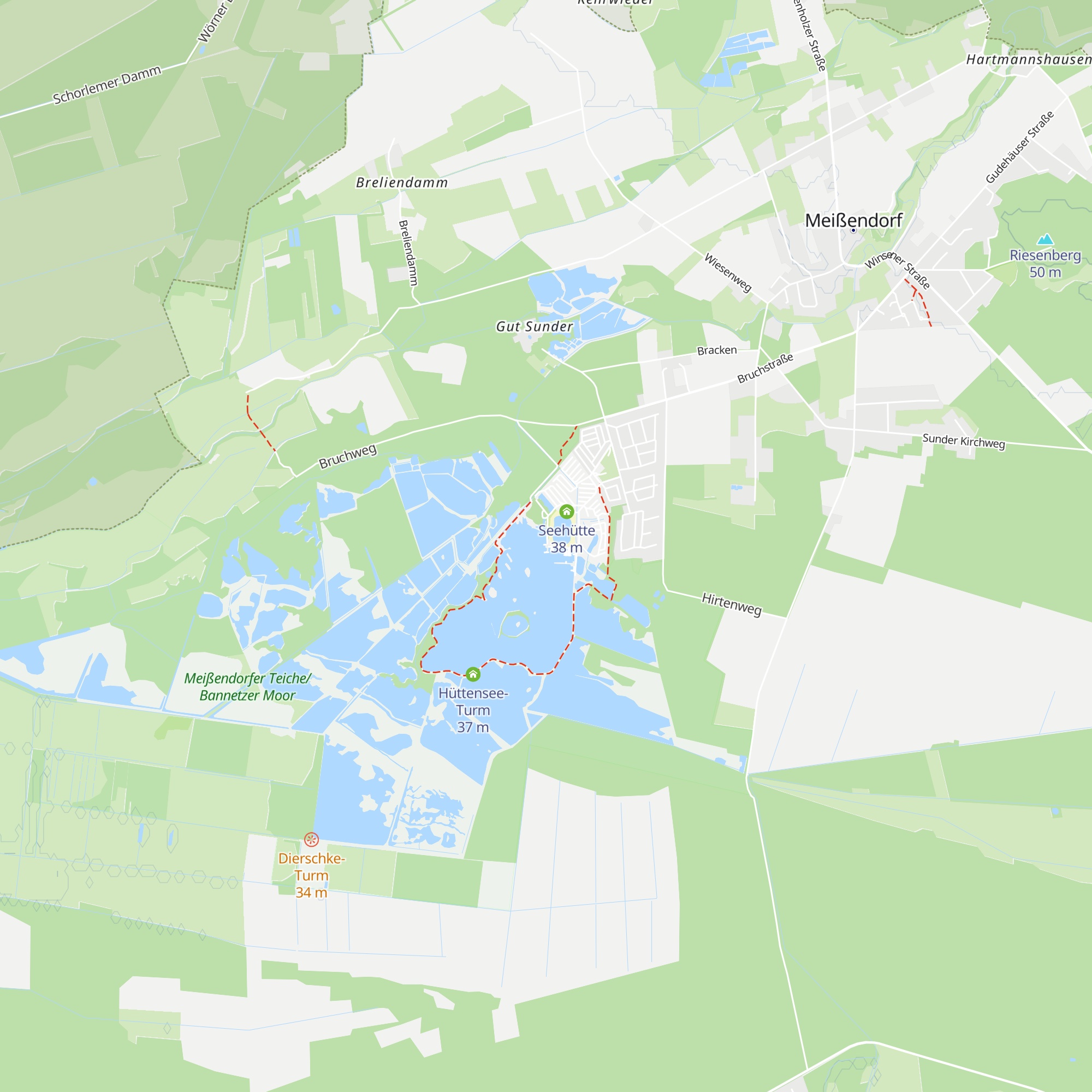 Segelclub - Hüttensee (S. C. H. M.) e. V. map