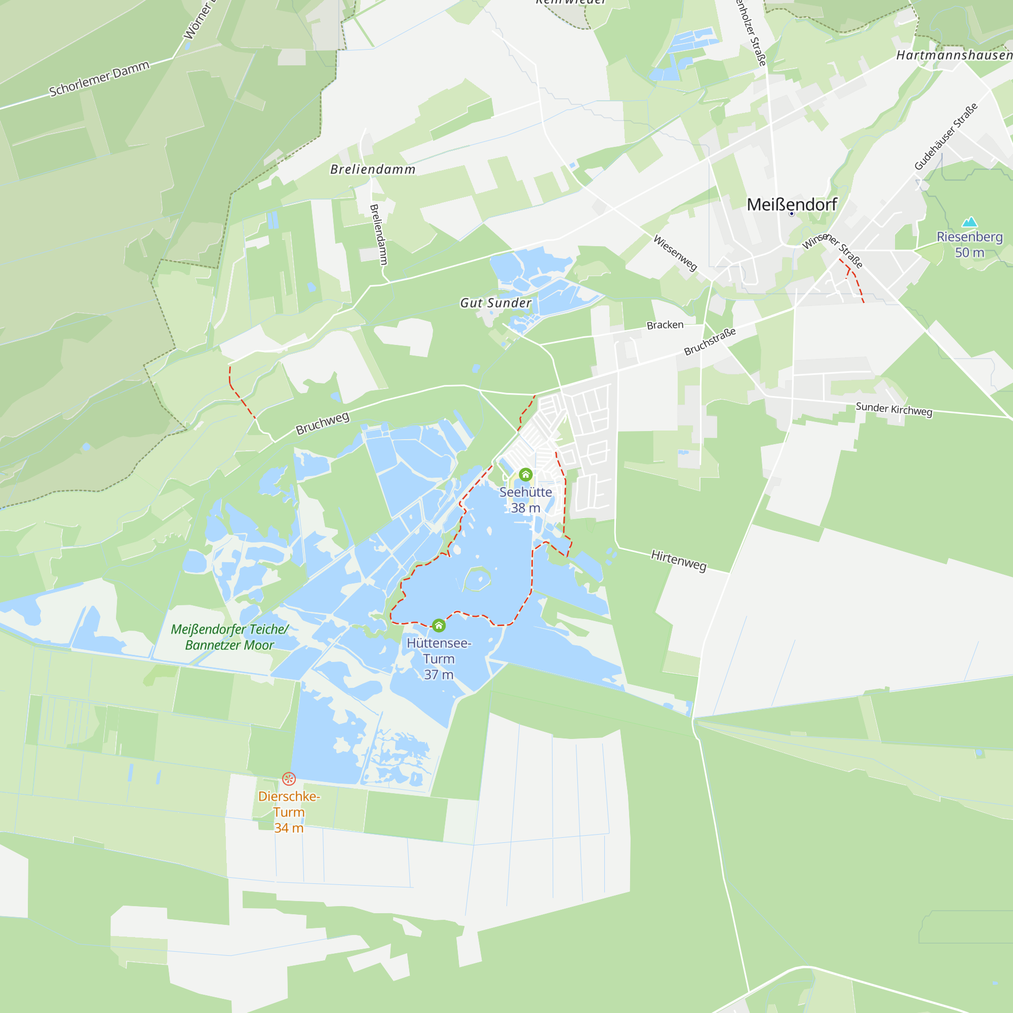 Segelclub - Hüttensee (S. C. H. M.) e. V. map
