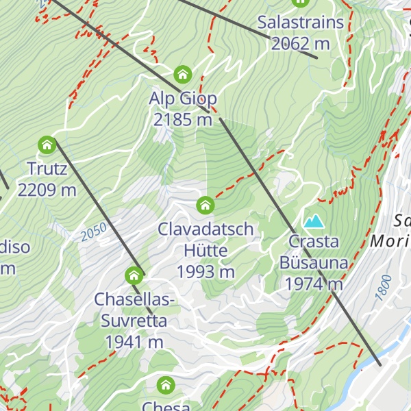 Map of Clavadatsch Hütte