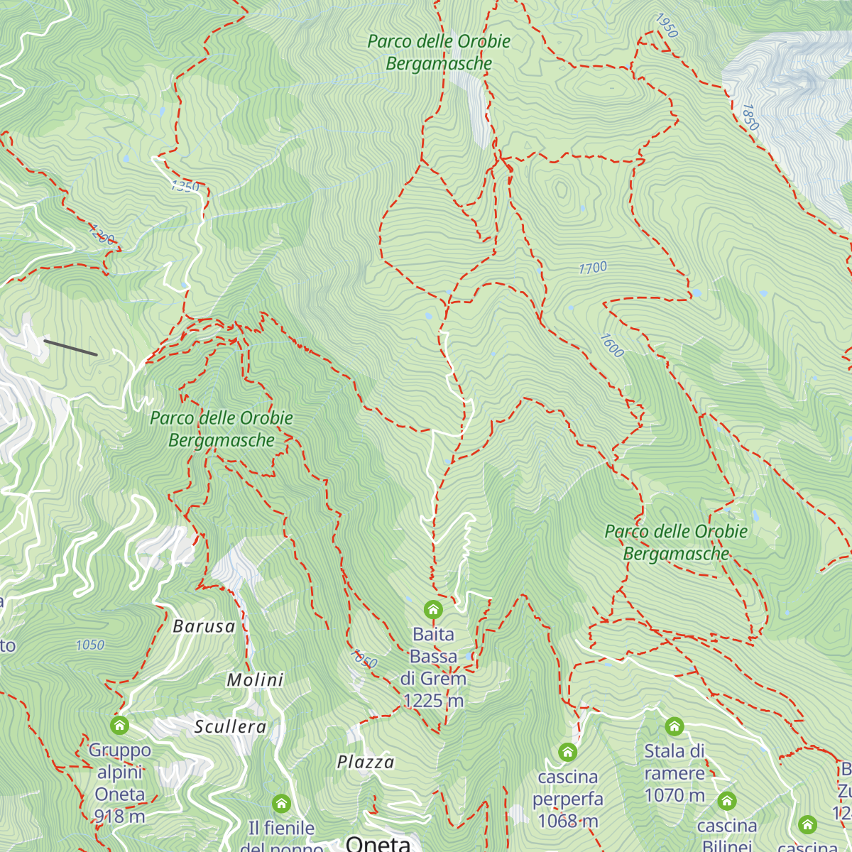 Baita di Mezzo di Grem map