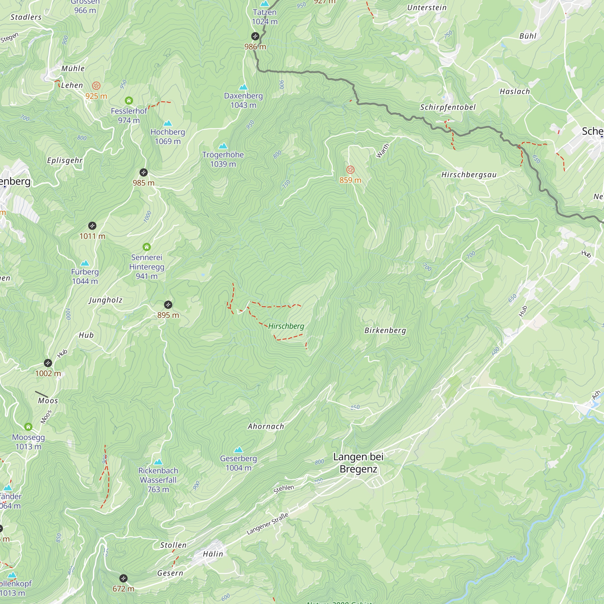 Hirschbergalpe map