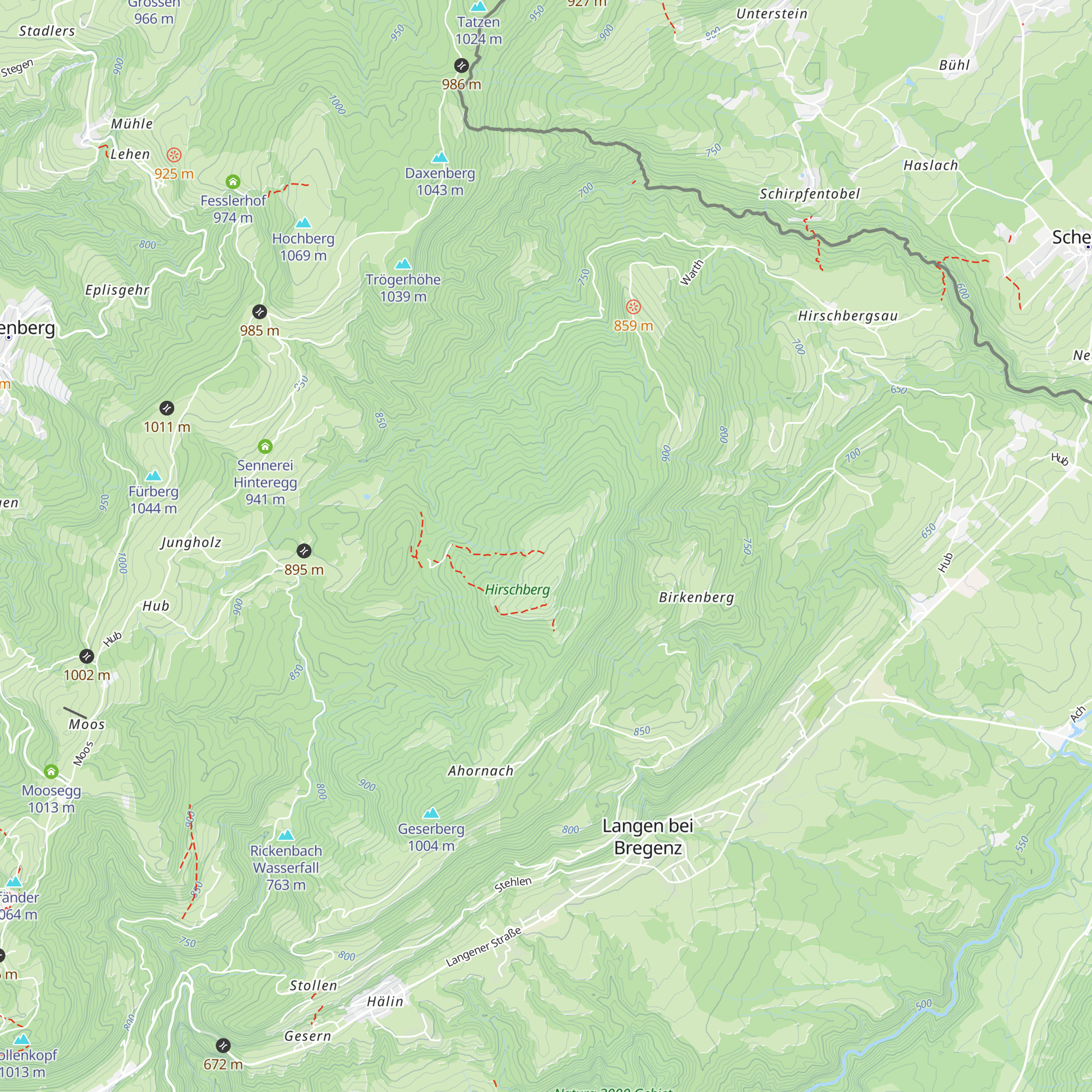 Hirschbergalpe map