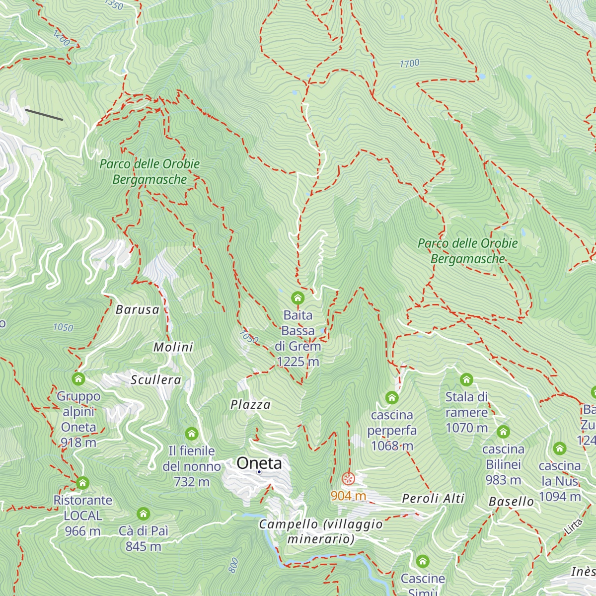 Baita Bassa di Grem map