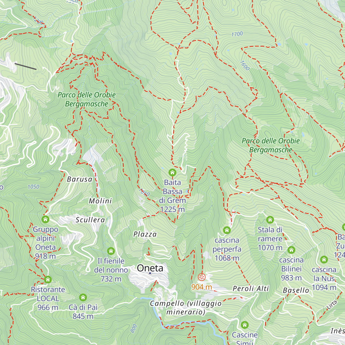 Baita Bassa di Grem map