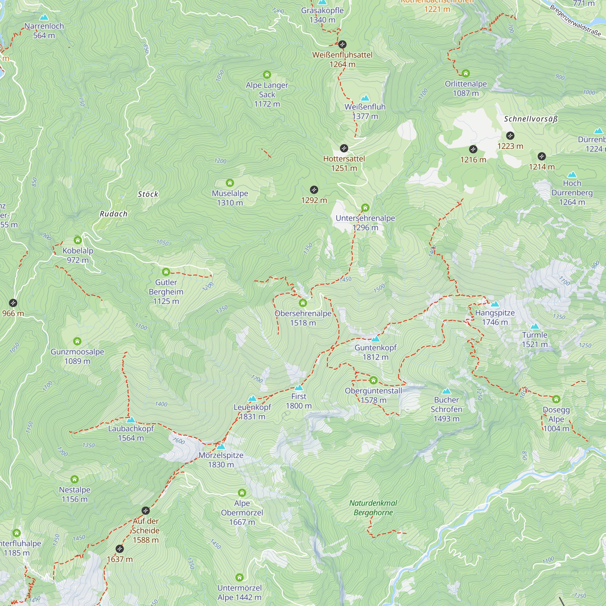 Obersehrenalpe map