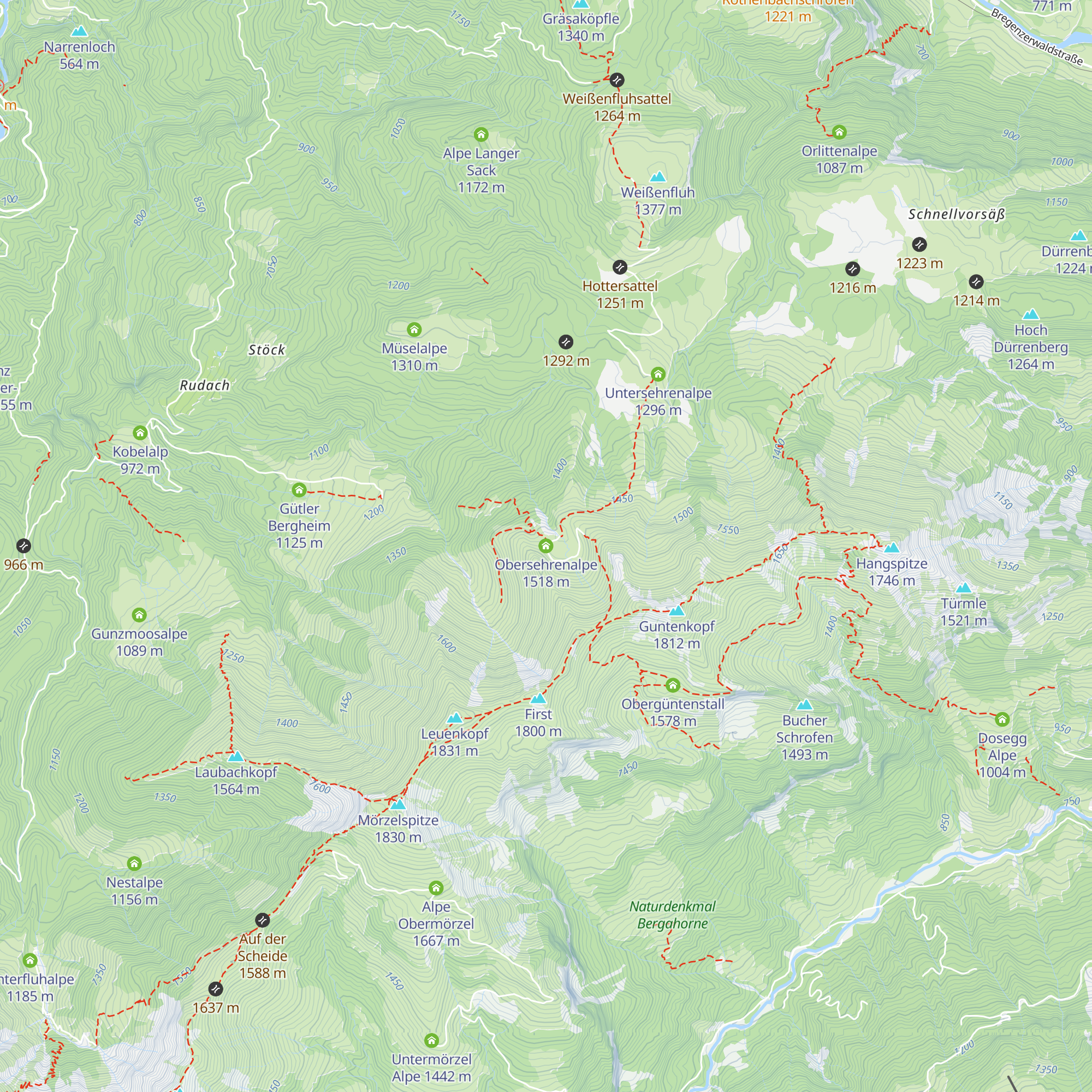 Obersehrenalpe map