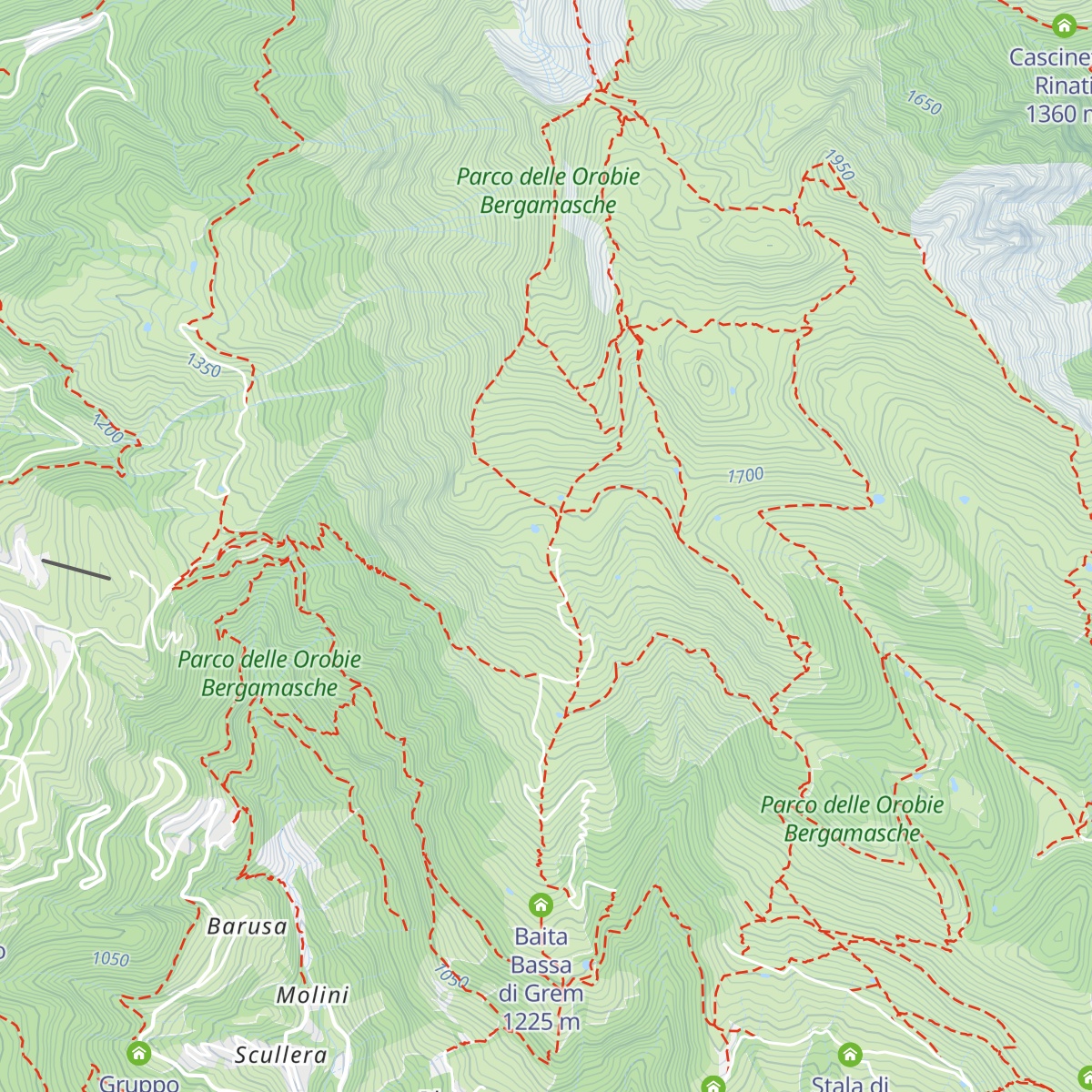 Baita Alta di Grem map