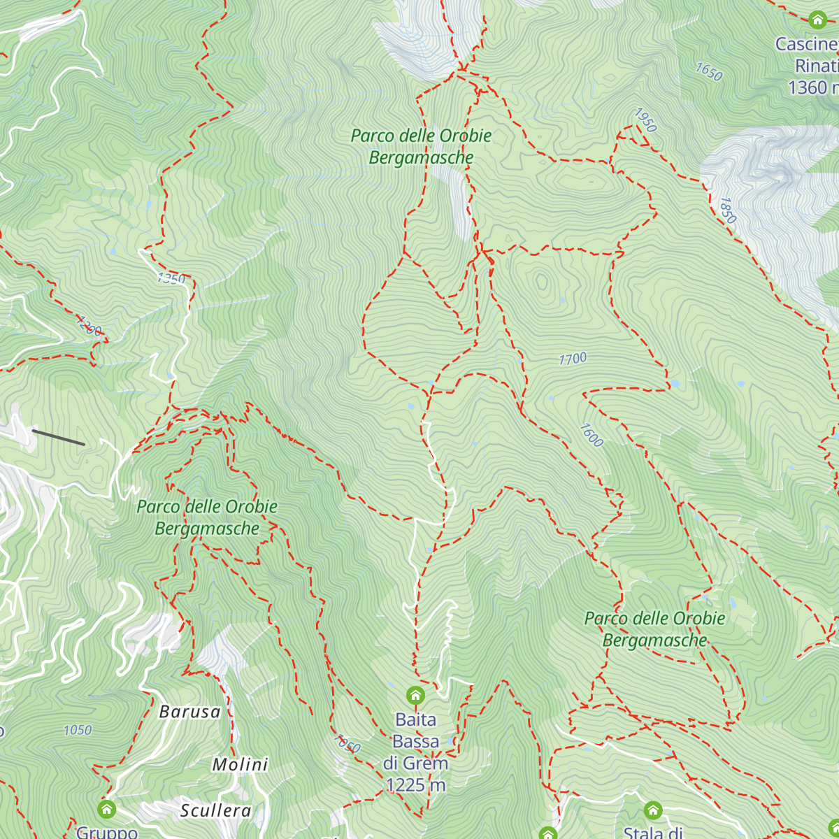 Baita Alta di Grem map