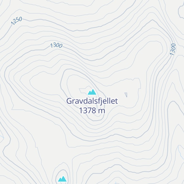 Map of Gravdalsfjellet