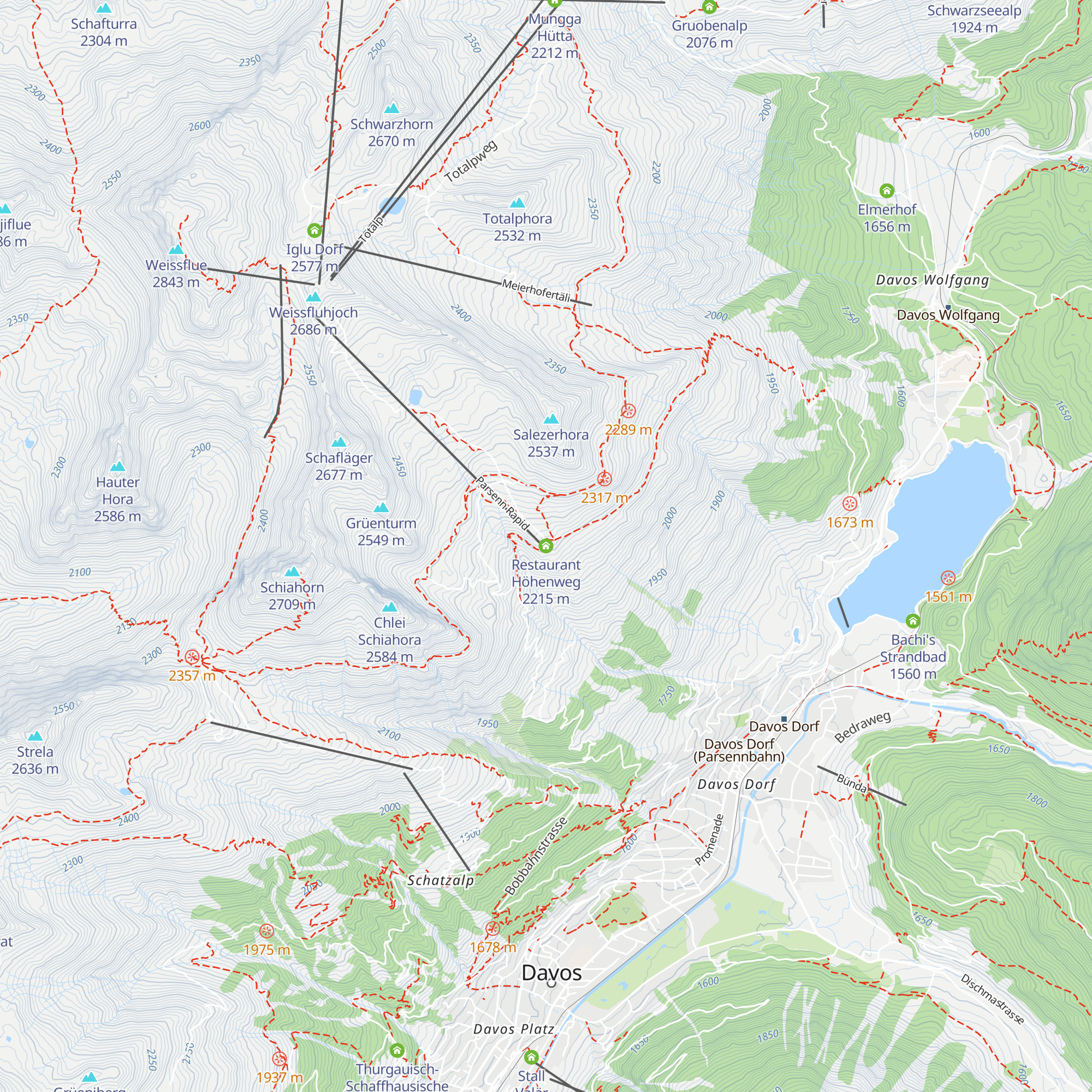 Restaurant Höhenweg map