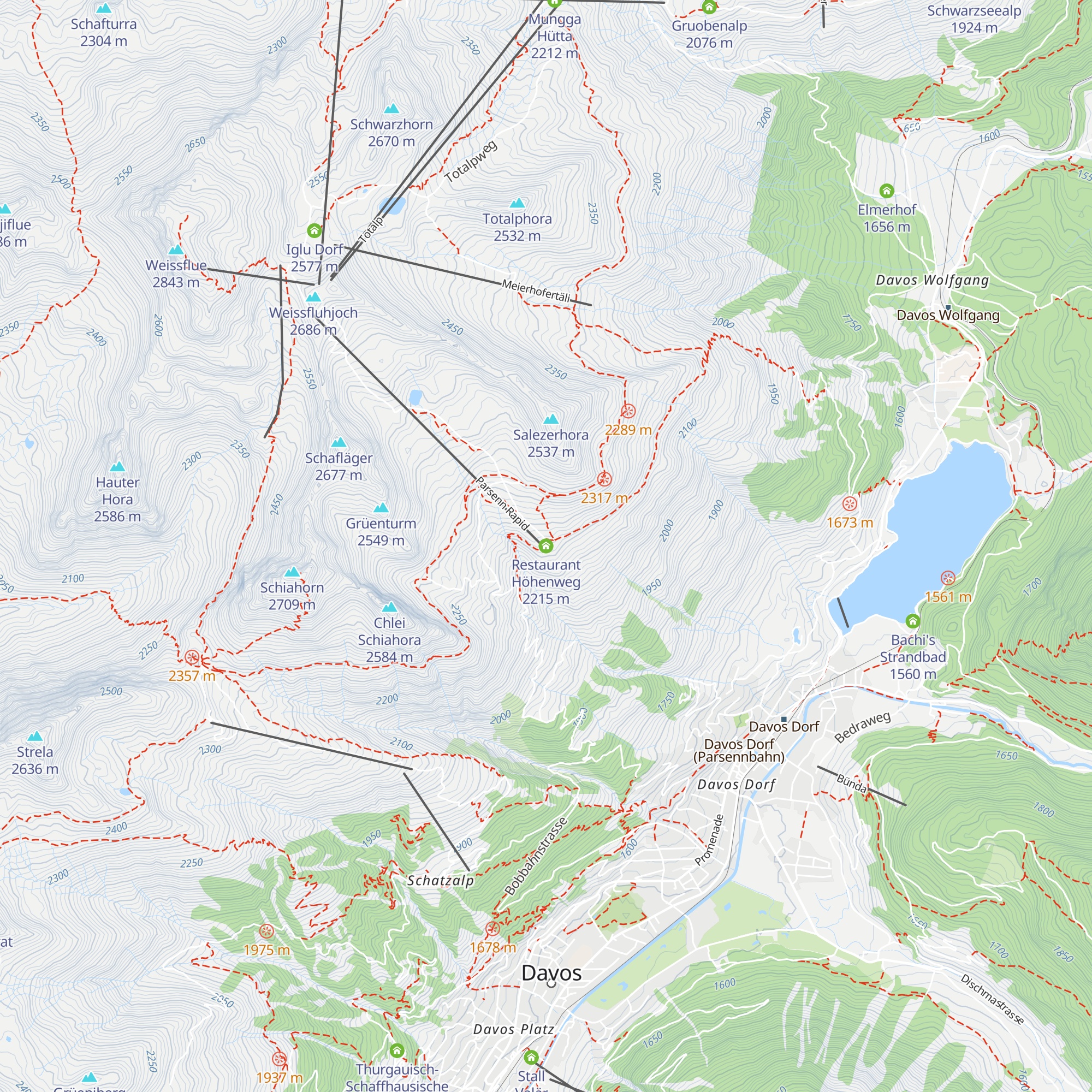 Restaurant Höhenweg map