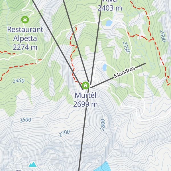 Map of Murtèl