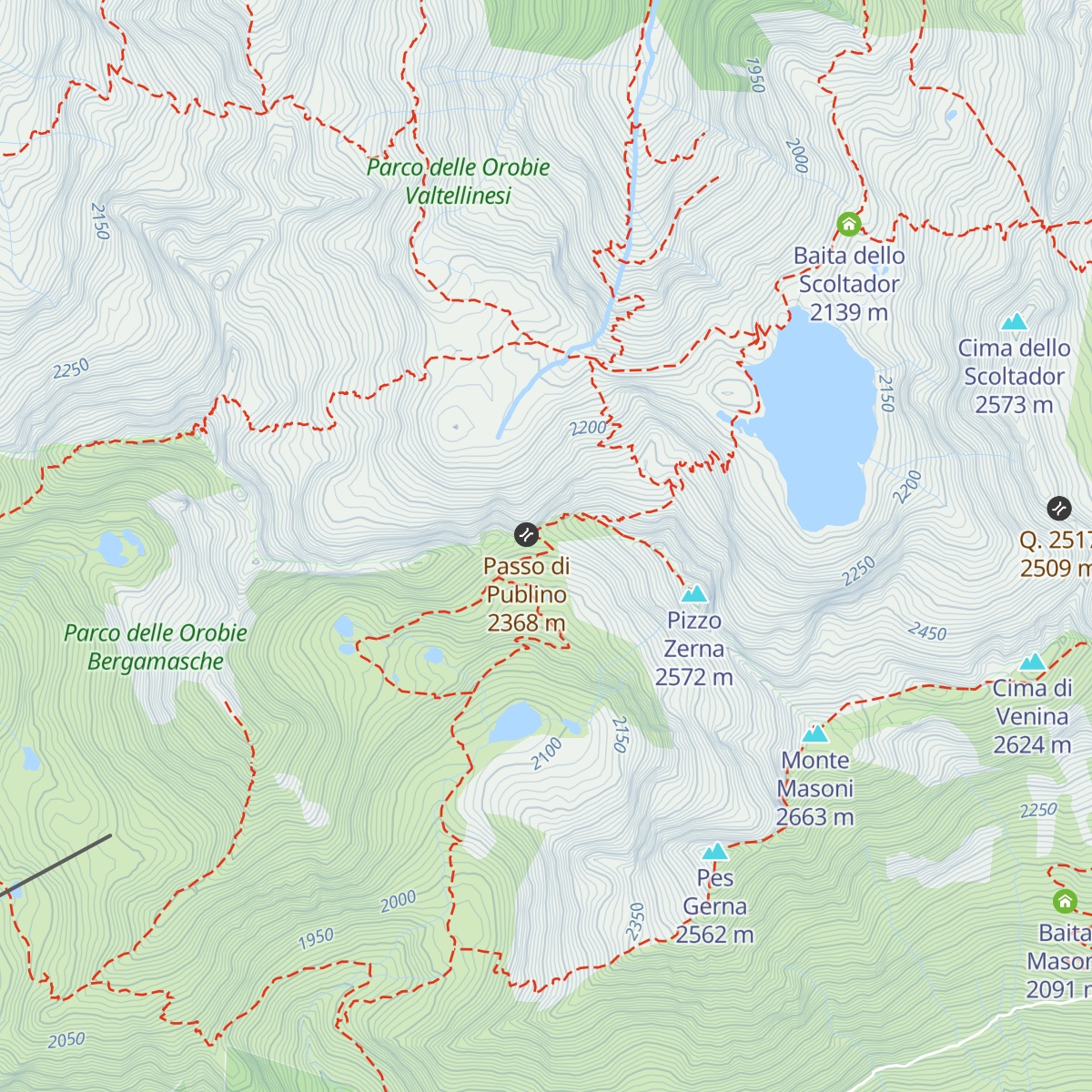 Bivacco Flavio Pedrinelli map