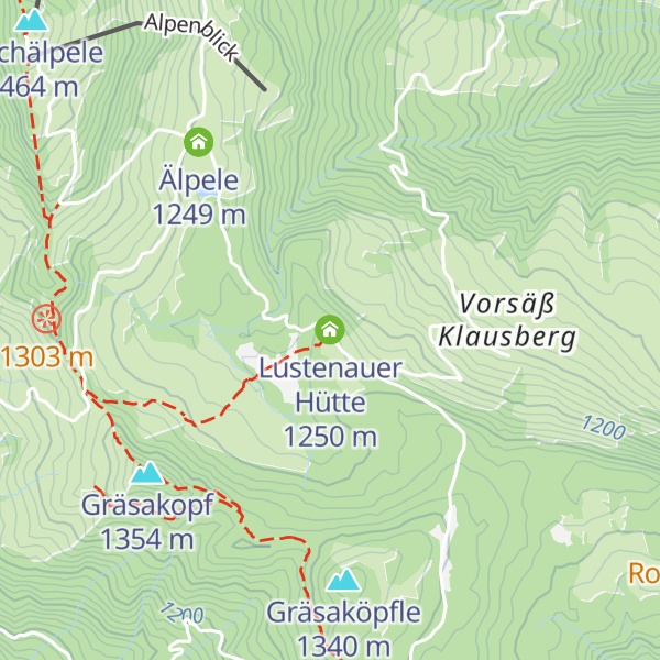 Map of Lustenauer Hütte