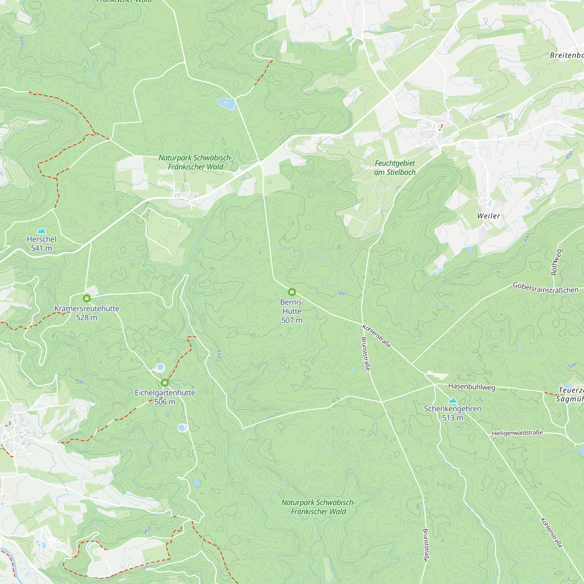 Bernis-Hütte map